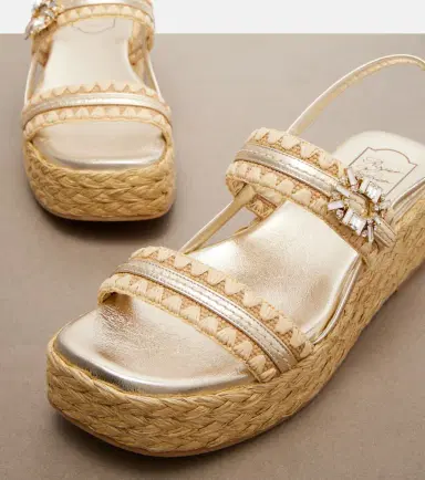 Roger Vivier Embellished platform espadrille sandals | Thumbnail 4 Roger Vivier Embellished platform espadrille sandals | Thumbnail 4