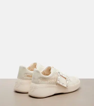 Roger Vivier Viv Skate suede-trimmed platform sneakers | Thumbnail 2 Roger Vivier Viv Skate suede-trimmed platform sneakers | Thumbnail 2