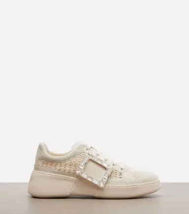 Roger Vivier Viv Skate suede-trimmed platform sneakers | Thumbnail 4 Roger Vivier Viv Skate suede-trimmed platform sneakers | Thumbnail 4