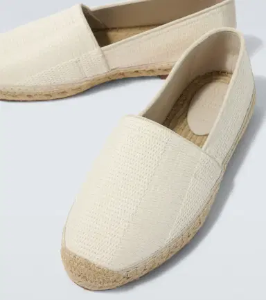 Brunello Cucinelli Suede-trimmed woven espadrilles | Thumbnail 4