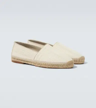 Brunello Cucinelli Suede-trimmed woven espadrilles | Thumbnail 7