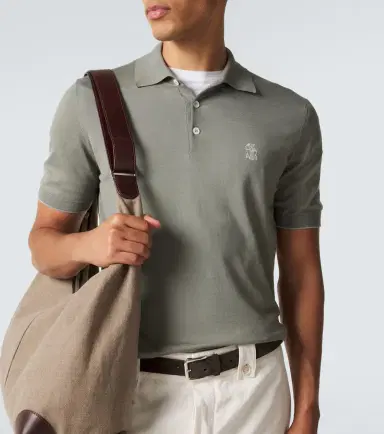 Brunello Cucinelli Logo cotton piqué polo shirt | Thumbnail 5 Brunello Cucinelli Logo cotton piqué polo shirt | Thumbnail 5