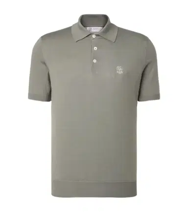 Brunello Cucinelli Logo cotton piqué polo shirt | Thumbnail 1 Brunello Cucinelli Logo cotton piqué polo shirt | Thumbnail 1