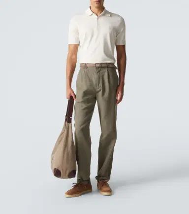 Brunello Cucinelli Logo cotton piqué polo shirt | Thumbnail 2