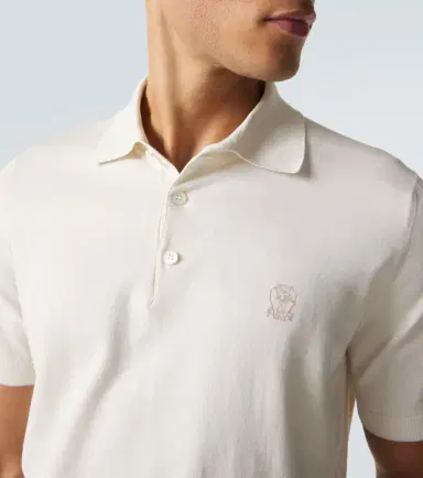 Brunello Cucinelli Logo cotton piqué polo shirt | Thumbnail 3