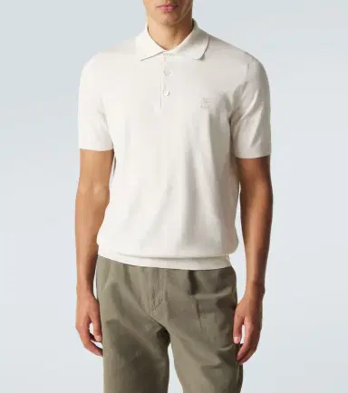 Brunello Cucinelli Logo cotton piqué polo shirt | Thumbnail 5