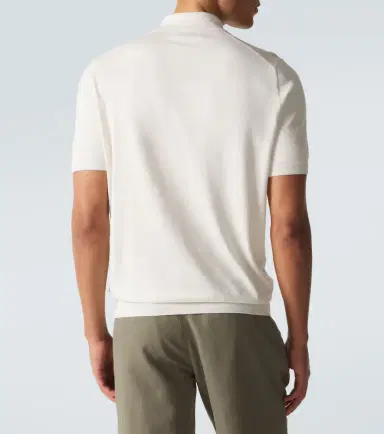 Brunello Cucinelli Logo cotton piqué polo shirt | Thumbnail 6