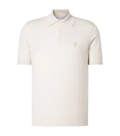 Brunello Cucinelli Logo cotton piqué polo shirt | Thumbnail 1