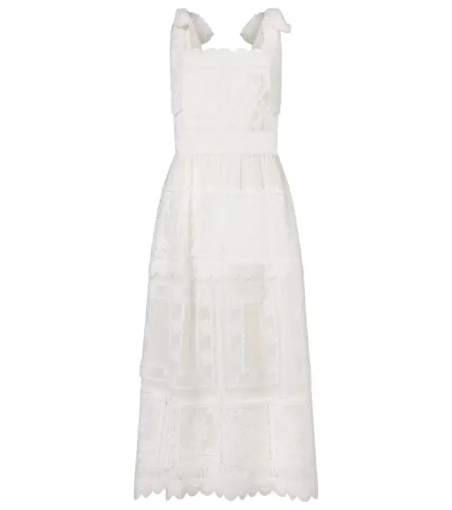 Zimmermann Aster lace-trimmed midi dress