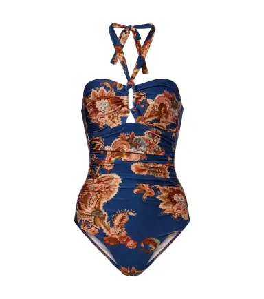 Zimmermann Aster printed halterneck swimsuit | Thumbnail 1 Zimmermann Aster printed halterneck swimsuit | Thumbnail 1