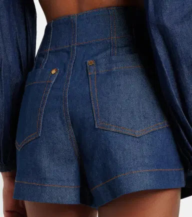 Zimmermann Aster high-rise denim shorts | Thumbnail 4 Zimmermann Aster high-rise denim shorts | Thumbnail 4