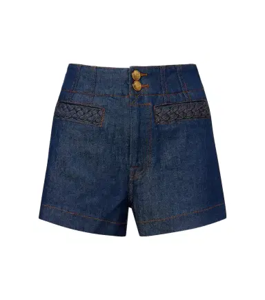 Zimmermann Aster high-rise denim shorts | Thumbnail 1 Zimmermann Aster high-rise denim shorts | Thumbnail 1