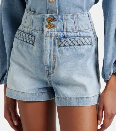 Zimmermann Indra high-rise denim shorts | Thumbnail 2 Zimmermann Indra high-rise denim shorts | Thumbnail 2