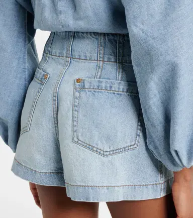 Zimmermann Indra high-rise denim shorts | Thumbnail 4 Zimmermann Indra high-rise denim shorts | Thumbnail 4