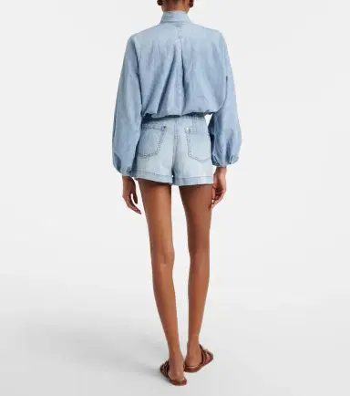 Zimmermann Indra high-rise denim shorts | Thumbnail 5 Zimmermann Indra high-rise denim shorts | Thumbnail 5