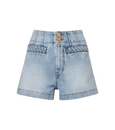 Zimmermann Indra high-rise denim shorts | Thumbnail 1 Zimmermann Indra high-rise denim shorts | Thumbnail 1