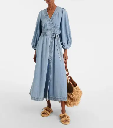 Zimmermann Indra denim wrap dress | Thumbnail 3
