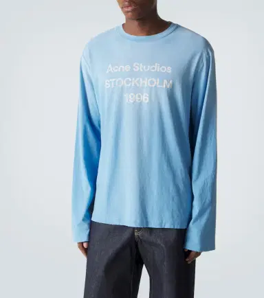 Acne Studios Distressed cotton-blend jersey T-shirt | Thumbnail 2