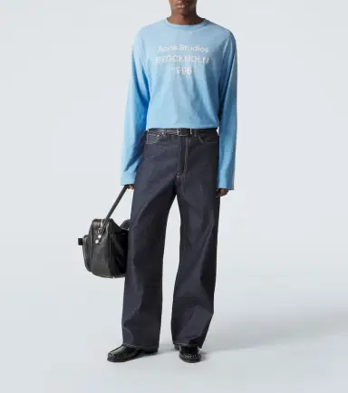 Acne Studios Distressed cotton-blend jersey T-shirt | Thumbnail 3