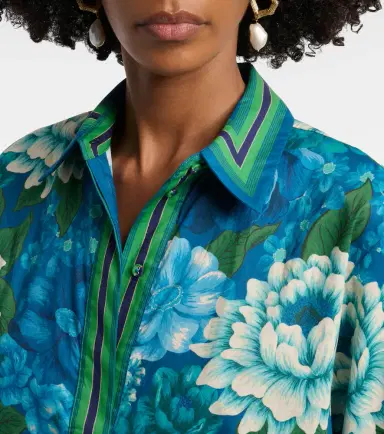 ALÉMAIS Alémais Margo oversized printed cotton shirt | Thumbnail 2