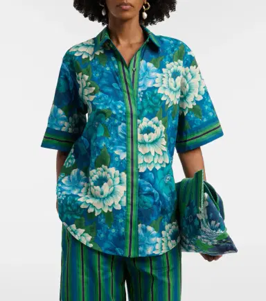 ALÉMAIS Alémais Margo oversized printed cotton shirt | Thumbnail 3