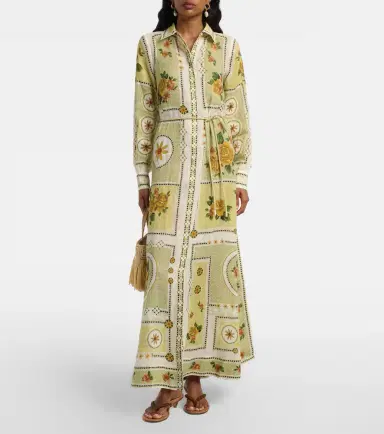 ALÉMAIS Alémais Dixie belted printed ramie shirt dress | Thumbnail 6 ALÉMAIS Alémais Dixie belted printed ramie shirt dress | Thumbnail 6
