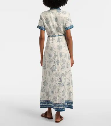 Alemais Alémais Lucky belted printed linen shirt dress | Thumbnail 3