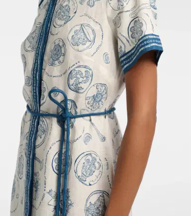 Alemais Alémais Lucky belted printed linen shirt dress | Thumbnail 5