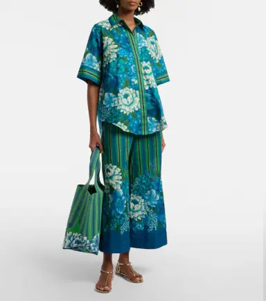 ALÉMAIS Alémais Margo printed cotton wide-leg pants | Thumbnail 4
