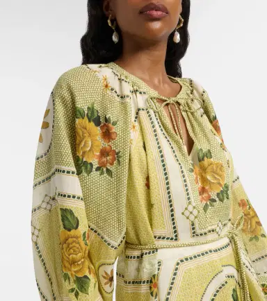 ALÉMAIS Alémais Dixie belted printed ramie minidress | Thumbnail 3