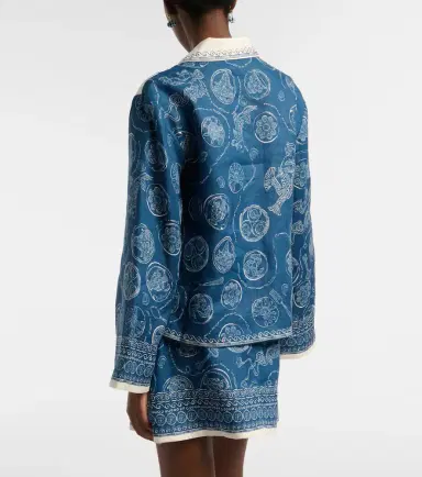 ALÉMAIS Alémais Lucky printed linen blouse | Thumbnail 6 ALÉMAIS Alémais Lucky printed linen blouse | Thumbnail 6