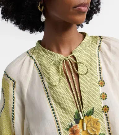 ALÉMAIS Alémais Dixie printed ramie blouse | Thumbnail 6
