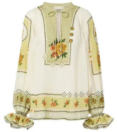 ALÉMAIS Alémais Dixie printed ramie blouse | Thumbnail 1