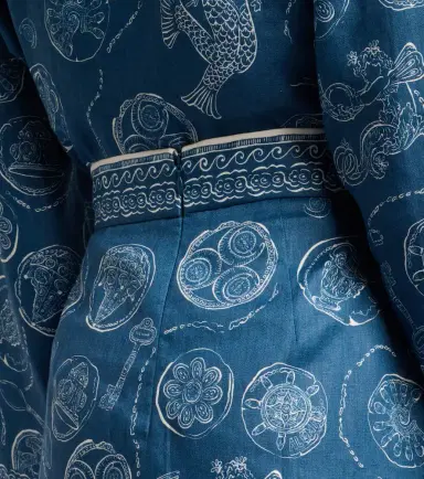 ALÉMAIS Alémais Lucky printed linen miniskirt | Thumbnail 2