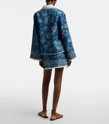 ALÉMAIS Alémais Lucky printed linen miniskirt | Thumbnail 5
