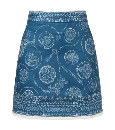 ALÉMAIS Alémais Lucky printed linen miniskirt | Thumbnail 1