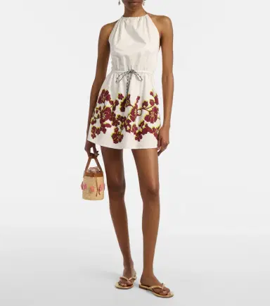 ALÉMAIS Alémais Haze floral cotton minidress | Thumbnail 4