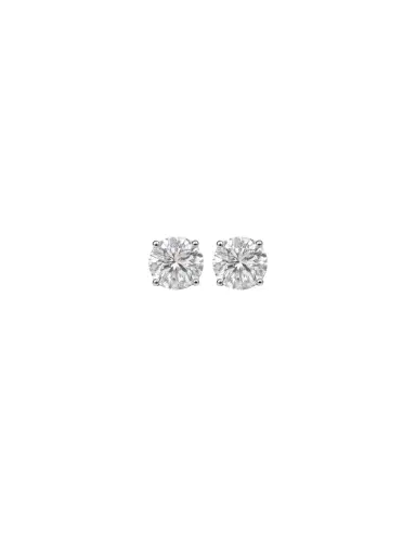 Wish Fine Jewelry 2.19ct Diamond Platinum Stud Earrings | Thumbnail 1 Wish Fine Jewelry 2.19ct Diamond Platinum Stud Earrings | Thumbnail 1