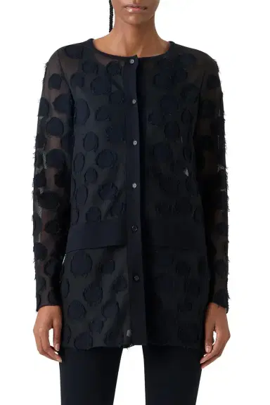 Akris punto Button Front Long Cardigan | Thumbnail 4 Akris punto Button Front Long Cardigan | Thumbnail 4