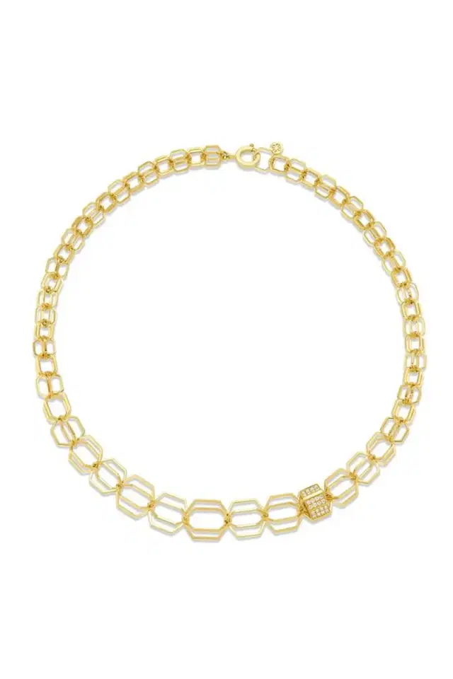 CADAR Diamond B Home Graduated Link Necklace