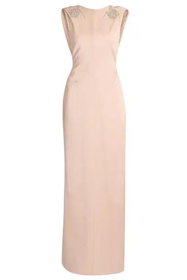 Erdem Embroidered Sleeveless Draped Gown | Thumbnail 1