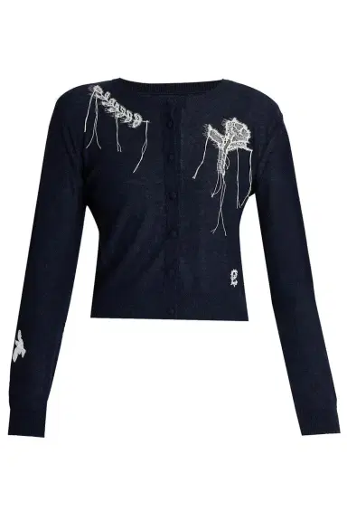 Erdem Fine Fitted Cardigan | Thumbnail 1 Erdem Fine Fitted Cardigan | Thumbnail 1