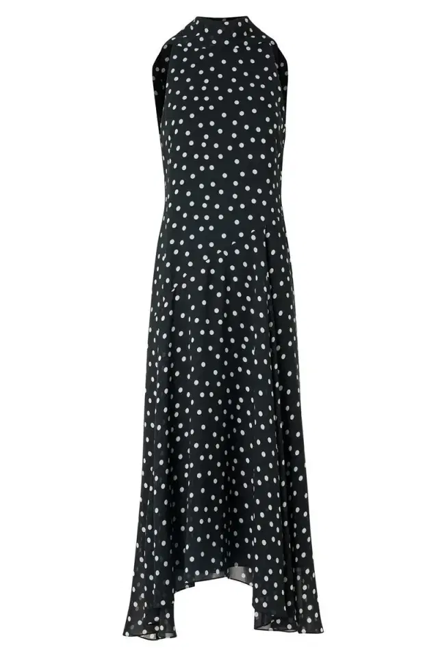 Mock Neck Midi Dress