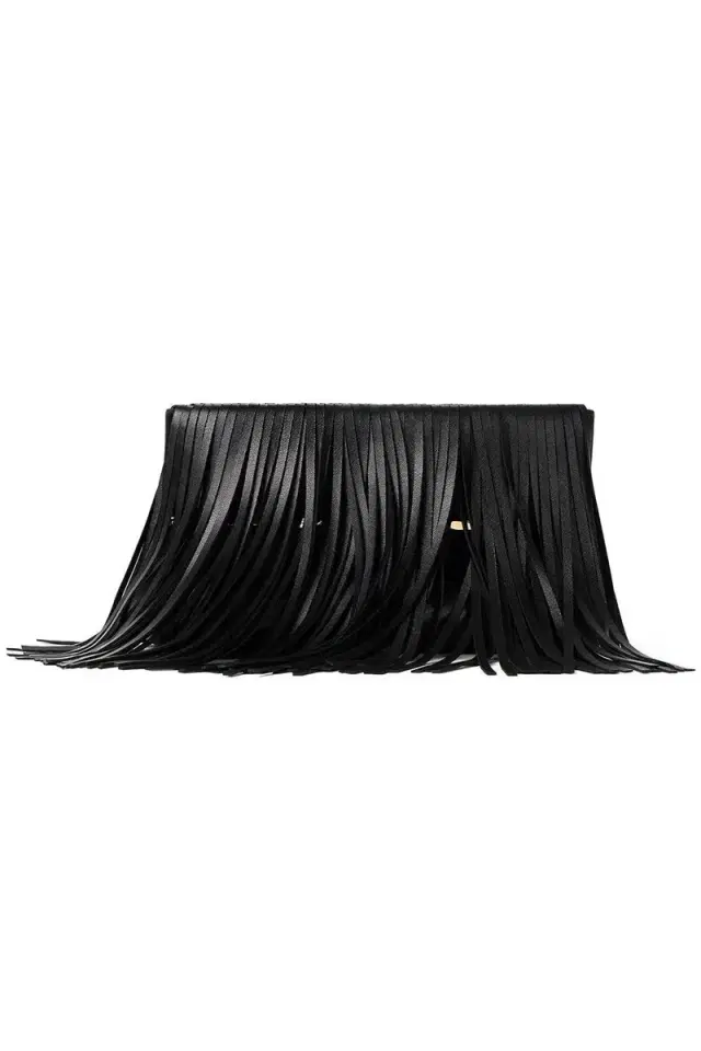 Givenchy Pinch Soft Clutch - Black Fringe