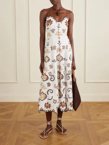Charo Ruiz Lorina Broderie Anglaise Cotton-blend Midi Dress | Thumbnail 2