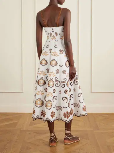 Charo Ruiz Lorina Broderie Anglaise Cotton-blend Midi Dress | Thumbnail 3