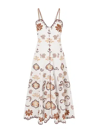 Charo Ruiz Lorina Broderie Anglaise Cotton-blend Midi Dress | Thumbnail 1