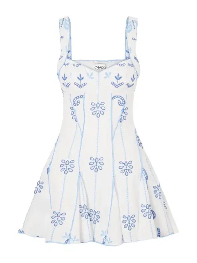 Arissa Broderie Anglaise Cotton-blend Mini Dress