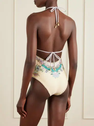 Zimmermann Indra Floral-print Crochet-trimmed Swimsuit | Thumbnail 3 Zimmermann Indra Floral-print Crochet-trimmed Swimsuit | Thumbnail 3