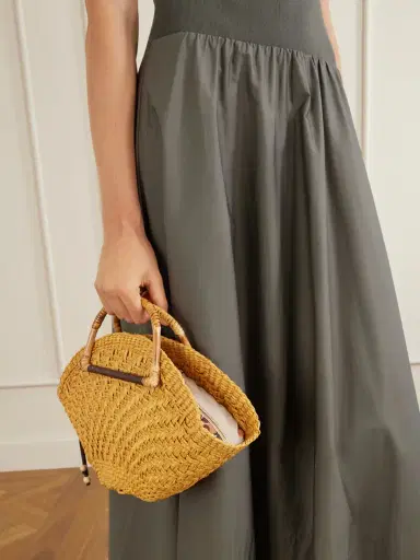 SENSI STUDIO Leather-trimmed Straw Tote | Thumbnail 2 SENSI STUDIO Leather-trimmed Straw Tote | Thumbnail 2